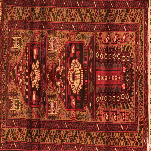 Ahgly Company Indoor Square Persian Orange Traditional Area Rugs, 6' Square