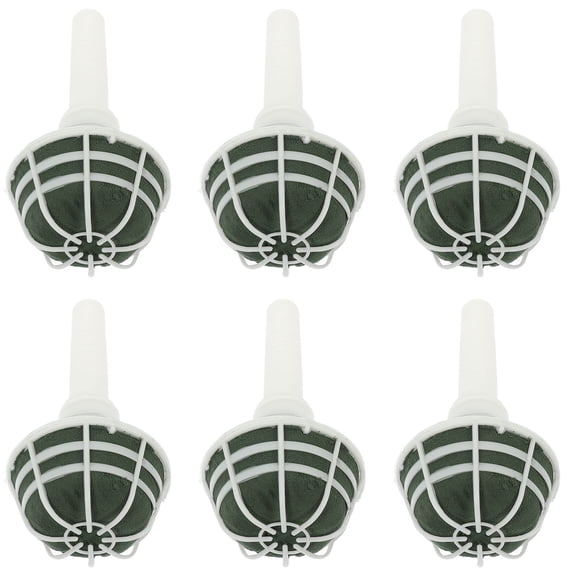 NIAIZEK 6-Pack Wedding Bouquet Holders Plastic Flower Stems Holder for Bridal Floral Arrangements Green