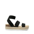 thumbnail image 3 of Women's Comfort Elastic Ankle Strap Shoes Espadrilles Wedge Sandals&nbsp;BLACK US size 9.5, 3 of 7