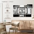 thumbnail image 4 of Elephant Stock Loose Dollar Slots Wall Art - Horizontal Multi Panel Canvas - Living Room Wall Decor - Hobbies And Lifestyle Multi Panel - Black And Gray Decor By Philippe Hugonnard - 23" x 14", 4 of 4