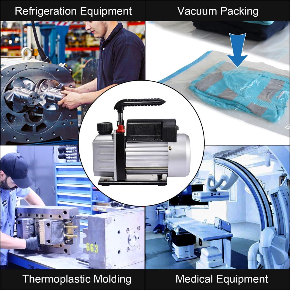 Air Vacuum Pump 110V Auto Air Conditioner Vacuum Pump 4 CFM AC Repair Tools No Oil Included for Industrial Refrigeration Repair Vacuum Packaging