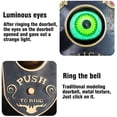 thumbnail image 3 of Halloween Door Decoration, Talking Eyeball Doorbell for Halloween Door Decor with Light-up Eyeball, Halloween Party & Haunted House Scary Prop Decoration for Indoor Outdoor (Black), 3 of 8