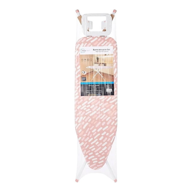 Burro para Planchar Mainstays Base Malla Metal 114 cm Funda Rosa