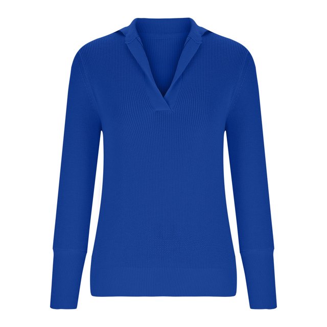 IROINID Pull Col en V pour Femmes Couleur Unie Décontracté Mi-Long Manches Longues Automne Blouse Hauts