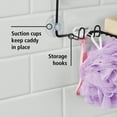 thumbnail image 5 of Mainstays Premium Matte Black Hanging Shower Caddy with 2 Shelves and Soap Tray, 5 of 7