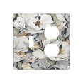 thumbnail image 1 of Lolreai - Cubiertas decorativas para salidas rústicas con flores blancas y margaritas, 2 bandas, cubierta para placa de pared, combinación dúplex, dos interruptores, placa frontal Jumbo Dual Gfci, 1 of 1