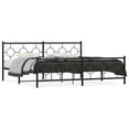 thumbnail image 1 of vidaXL Metal Bed Frame with Headboard and Footboard Black 193x203 cm, 1 of 5