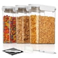 thumbnail image 1 of Juego de recipientes para cereales Vtopmart, 3 unidades, 4 litros, herméticos para almacenar alimentos, 1 of 6