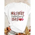 thumbnail image 2 of Camiseta de estilo navideño para mujer, ropa con estampado de dibujos animados, moda para mujer, 2 of 4
