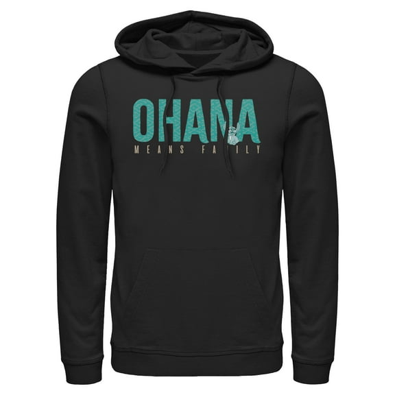 Mens Lilo & Stitch Bold Ohana means Family Lightweight Hoodie