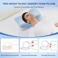 thumbnail image 2 of Cervical Neck Pillows with Memory Foam,Side Sleeper Pillow Ergonomic Neck Support Pillow for Side, Back, and Stomach Sleepers with Pillowcase, 2 of 9