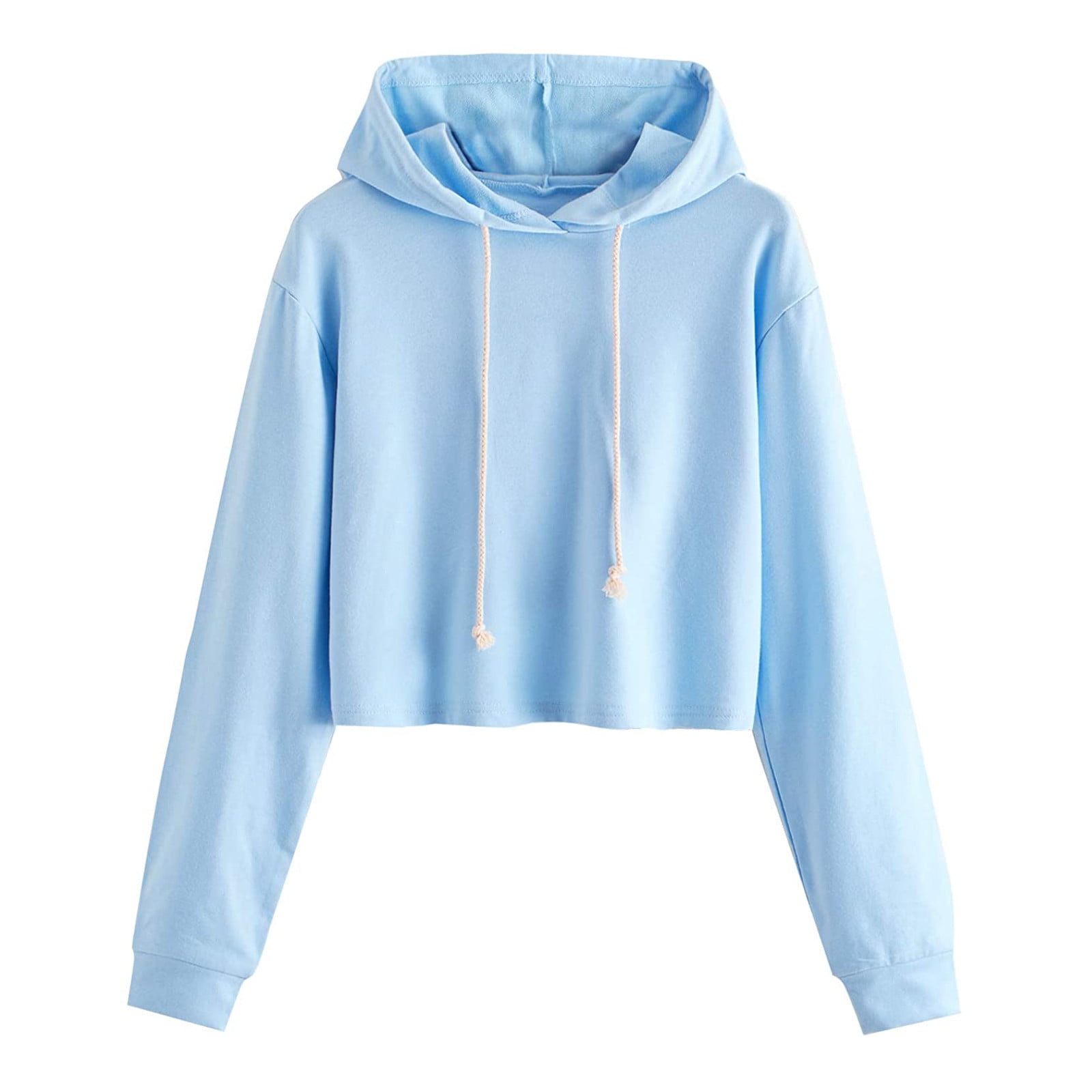 Drawstring crop top sweatshirt deals