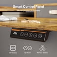 thumbnail image 4 of Innovar 63 inch Electric Office Standing Desk Adjustable Height Study Desk with Drawers,Mobile Stand up Computer Rising Desk ,Sit to Stand Adjustment Desk W/4 Wheels,Rustic Brown, 4 of 16
