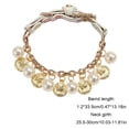 thumbnail image 3 of Collar de perro y gato con perlas falsas y bolas de cerámica suaves, ajustable, ligero, blanco, para mascotas pequeñas y medianas., 3 of 7