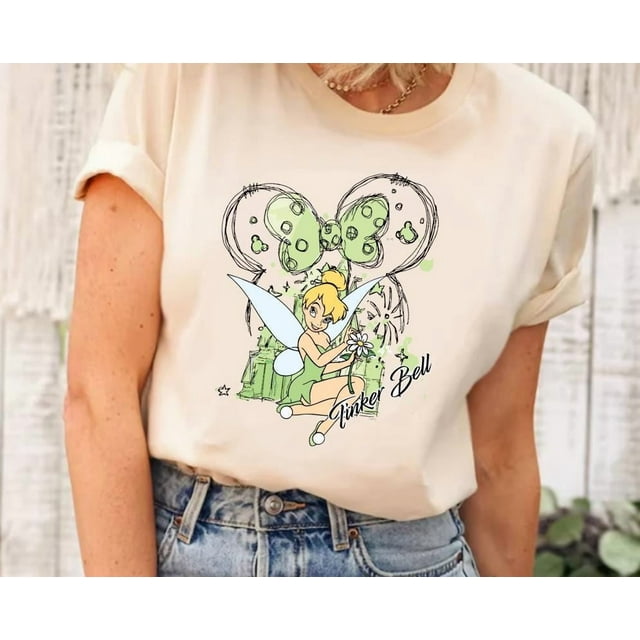Disney Princess Tinkerbell Castle Shirt, Disney Tinkerbell Shirt, Tinkerbell Mickey Shirt, - Pepper - M