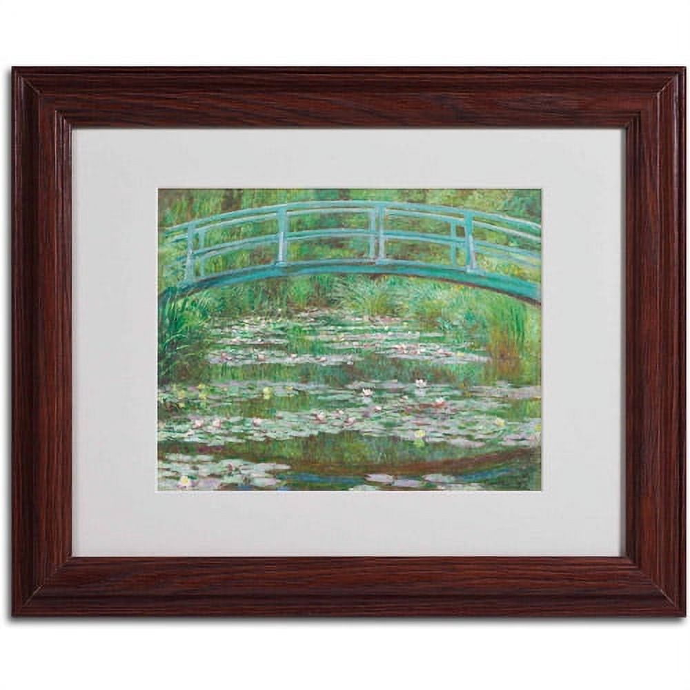 Trademark Fine Art "The Japanese Footbridge" Canvas Art by Claude Monet, Wood Frame