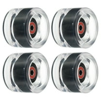 Uxcell 70mm 78A with Red ABEC-9 Soft Cruiser Wheels Street Wheels Skateboard, Clear Black 4 Pack