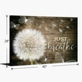 thumbnail image 6 of HFDF White Dandelion and Butterflies Just Breathe Quotes Poster Brown Rustic Wall Art Canvas Paintings Beautiful Decorative Decor Pictures Country Wall Decor Prints for Nursery 24x20inch Framed, 6 of 6