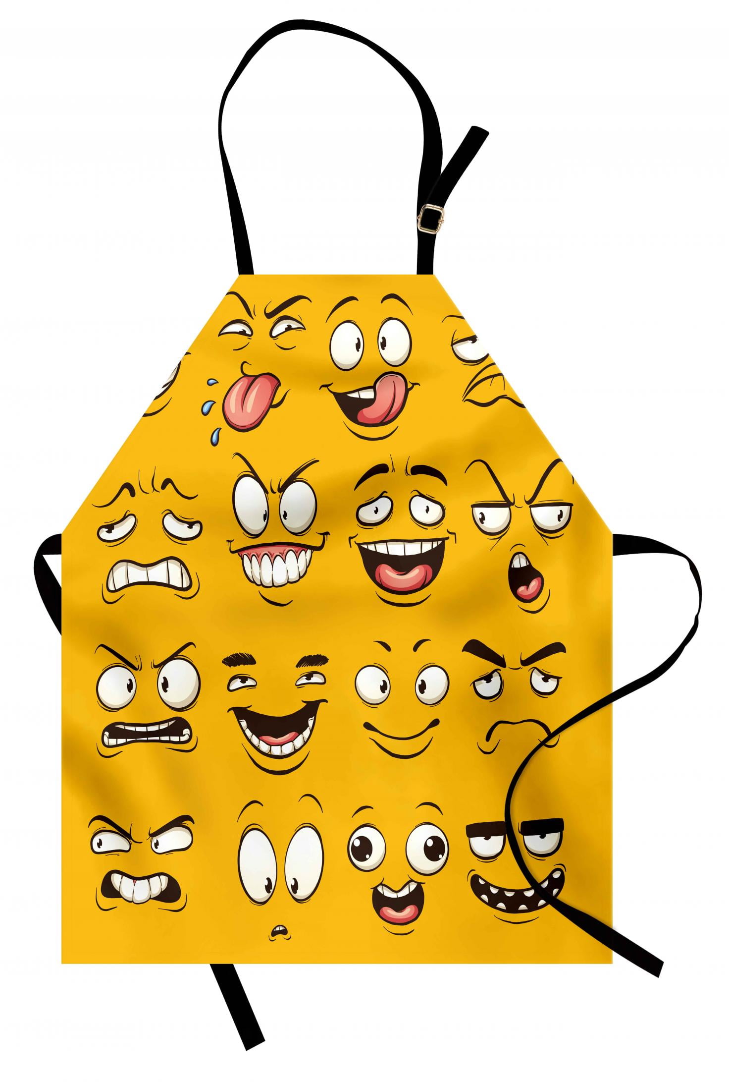 Emoji Apron Smiley Surprised Sad Hot Happy Sarcastic Angry Mood Faces