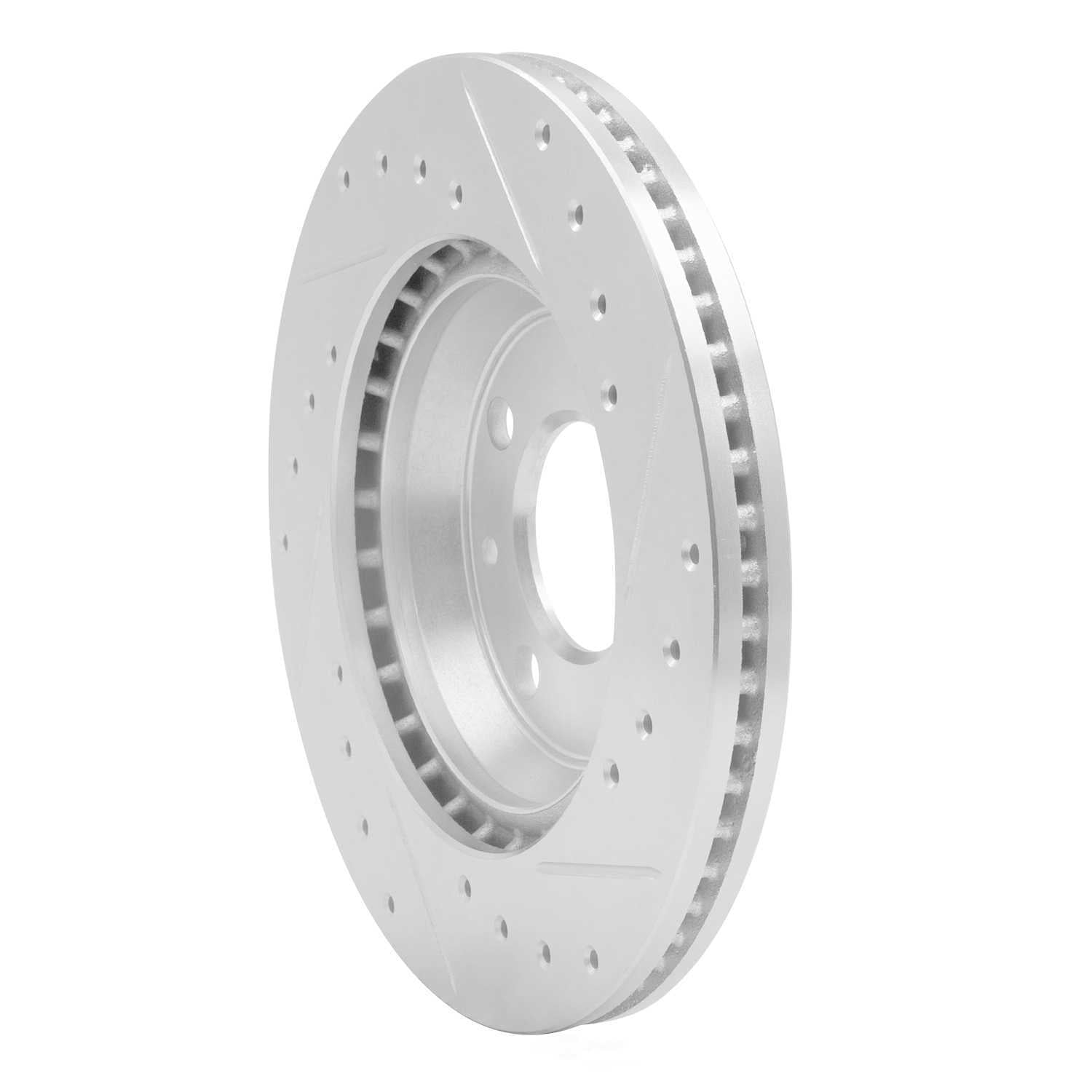 Dynamic Friction Company 631-65005L DFC Brake Rotor - Drilled And Slotted - Silver