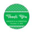 thumbnail image 1 of Darling Souvenir Round 45 Pcs Polka Dot Thank You Stickers Wedding Personalized Bride Groom Names And Date Envelope Seals-Turquoise Blue, 1 of 3