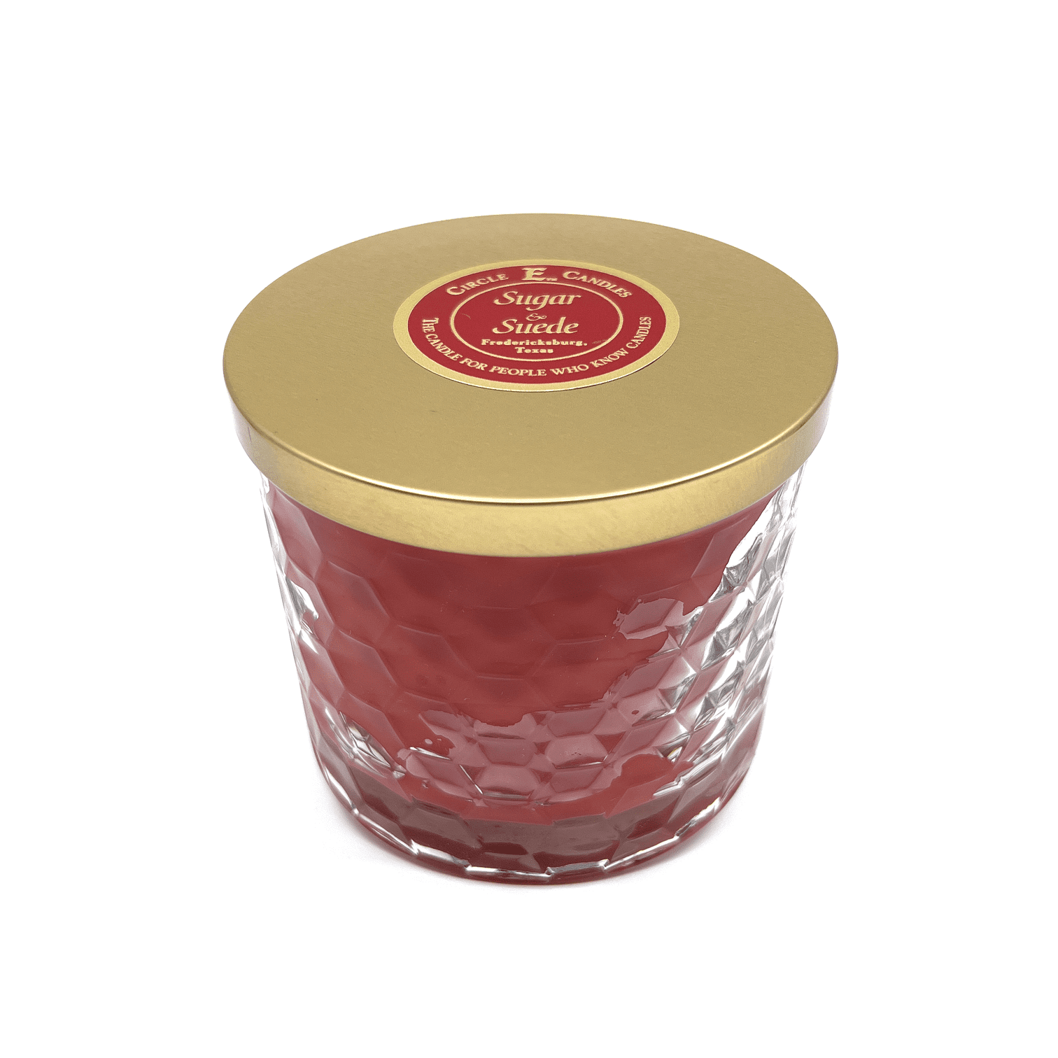 Circle E Candles, Sugar and Suede Scent, Medium Size Jar Candle, 17oz