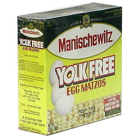 Manischewitz Yolk Free Egg Matzos, 12 oz., 24ct (Pack of 12)