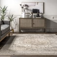 thumbnail image 3 of nuLOOM Ethel Medallion Fringe Runner Rug, 2' 6" x 12', Silver, 3 of 8