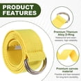 thumbnail image 3 of Uxcell Web Football Belt, Men Canvas Belt Web Flag Football D Ring, Adjustable Soccer Replacement Strap 51 Inch & 2 Pcs & Canvas & Lemon Yellow, 3 of 7