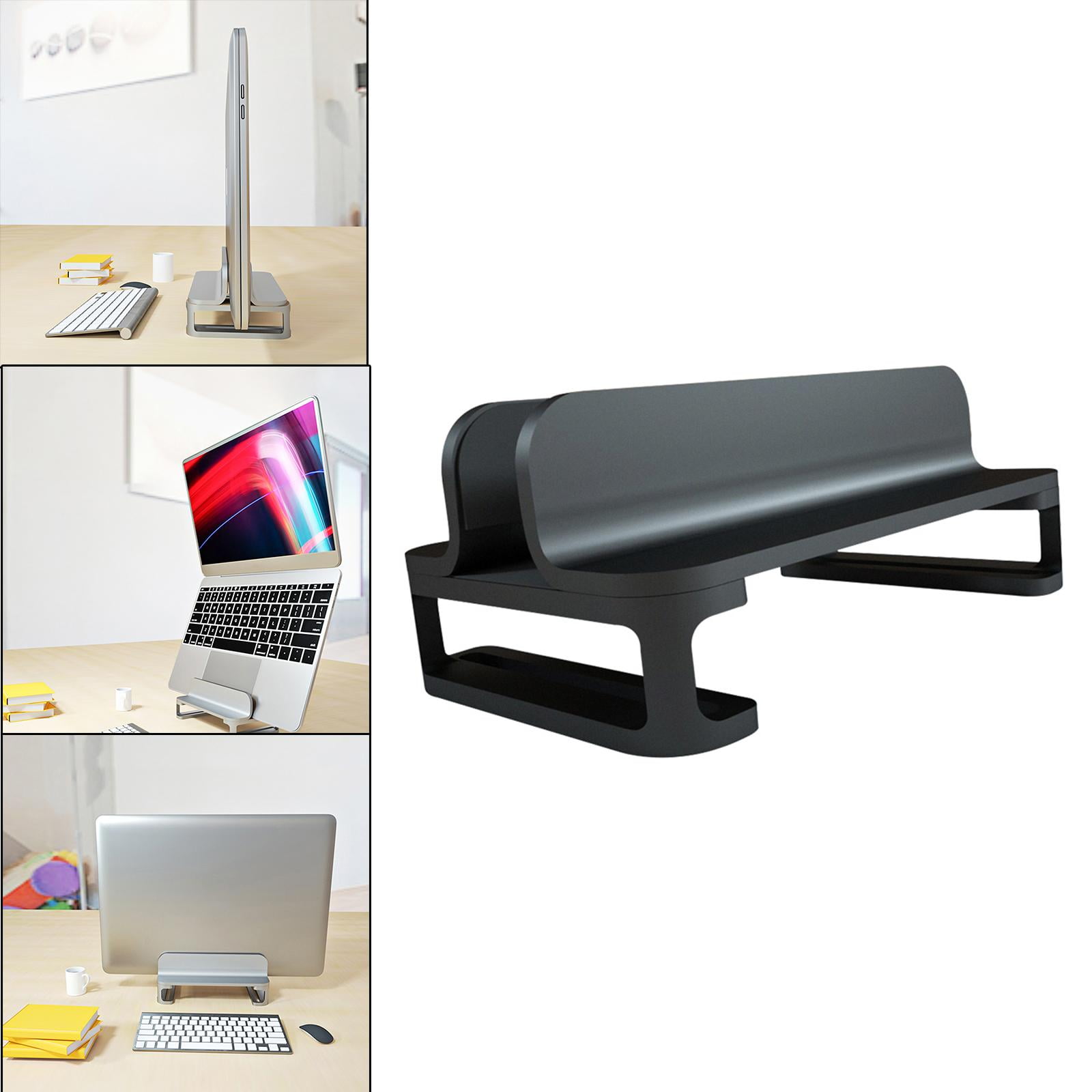 LeeQinersw Vertical Laptop Stand Accessories Upgraded Bracket Adjustable Black