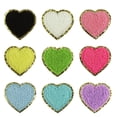 thumbnail image 3 of Aqua Heart Embroidered Patch, Cloth Iron-On Decal for DIY Garment Craft Home Decoration G, 3 of 4