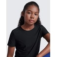 thumbnail image 6 of CRZ YOGA Girls Cloudweight Short Sleeve Athletic T Shirts Active Sports Casual Tees Side Slit Kids Teen, 6 of 7