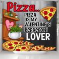 thumbnail image 1 of Pizza Shower Curtain - Fun Day Decor for Pizza Lovers, 1 of 5