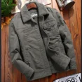 thumbnail image 5 of Chaqueta cortavientos gruesa y cálida para hombre, parka militar de invierno para hombre, abrigos con cuello de piel, ropa de abrigo, chaqueta bomber de forro polar, 5 of 5