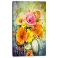 thumbnail image 2 of Gerbera Blanche Rose Rouge et Tulipes - Impression sur Toile Florale, 2 of 4