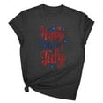 thumbnail image 3 of Women's 4th of July Patriotic T-Shirt – American Flag Graphic Print Crewneck, Funny Independence Day Summer Top 2025 (Premium Cotton Short Sleeve), 3 of 3