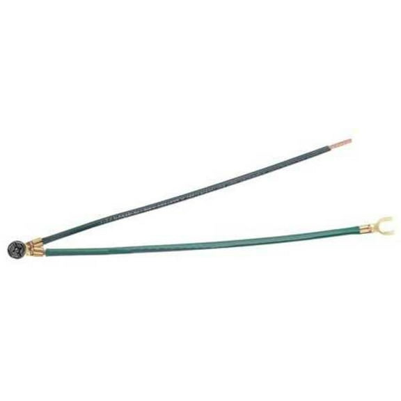 Ideal Grounding Tail, 2-Wire, PT, Fork, Green, Pk25 30-3287
