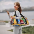 thumbnail image 4 of Lsque inside out 2 Pattern Hand Travel Bag, Weekender Carry On for Women Men, Sports Gym Bag, Workout Duffel Bag, Overnight Shoulder Bag fit 15.6 Inch Laptop, 4 of 6
