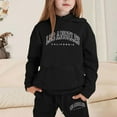 thumbnail image 2 of YuYuBao Toddler Girls Outfits Sets 2 Pieces Training clothes Trendy Print Hooded hoodies with sweatpants children girls Workout Tracksuits, 4-5 Years, 2 of 4