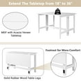thumbnail image 2 of EUROCO Solid Wood Extendable Dining Table,47" Wood Extendable, Drop Leaf Table for Small Spaces,Multifunction Space Saving Rectangular Table Extension Dinner Table for Kitchen, 2 of 8