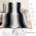 thumbnail image 5 of White Black Blanket Soft Cozy Warm Throw Blanket for Couch, Plush Fuzzy Flannel Fleece Blankets for Sofa, Modern Gradient Vertical Stripes Geometric Bed Blankets Lightweight Gifts for Women, 40"x50", 5 of 9