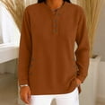 thumbnail image 4 of CHUMUD Women's Corduroy Tops Button Henley Long Sleeve Shirts Solid Color Casual Tunics Blouse Spring Fall Outfits, 4 of 7