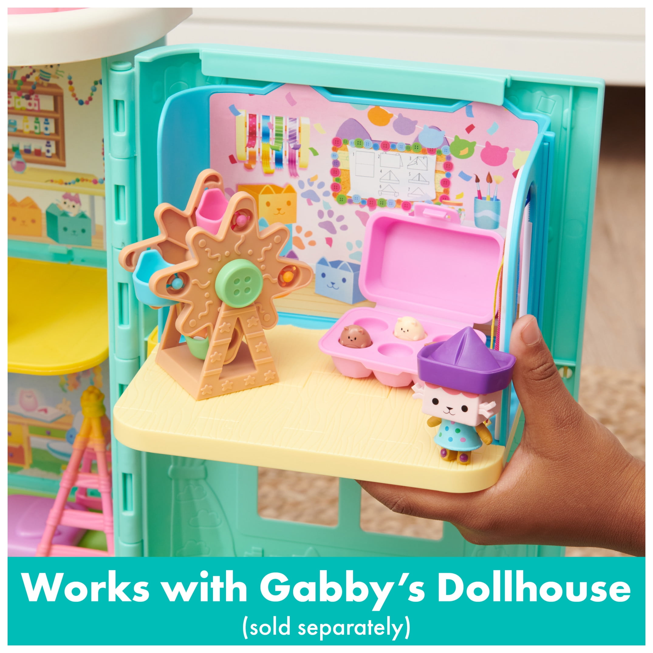 Gabby's Dollhouse, Baby Box Craft-A-Riffic Room Playset with Cat Figure