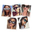 thumbnail image 4 of Vintage Cat Eye Sunglasses Woman Retro Brand Cateye Shades Sunglasses Gradient Mirror Plastic Frame, 4 of 5