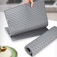 thumbnail image 3 of Foldable Silicone Trifold Dish Drying Mat Kitchen Counter Easy Storage Anti Slip, 3 of 7