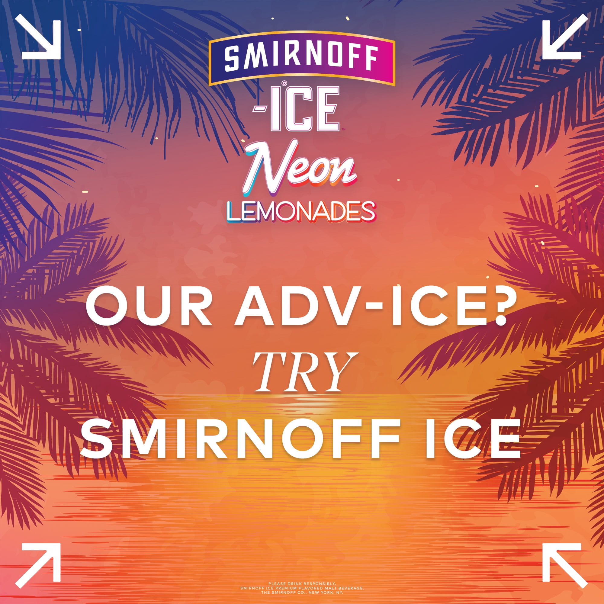 Smirnoff Ice Neon Lemonade Variety, 12 Pack Cans, 12 fl oz, 4.5% ABV