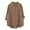 Brown, variant on Tops for Women Trendy Plus Size Summer Long Sleeve Cowl Neck Pencil Tops - Smocked Chiffon for Everyday Blue S