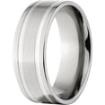 thumbnail image 2 of 9mm Titanium Band with Silver Inlay Brushed Finish And Deluxe Comfort Fit Design, 2 of 3