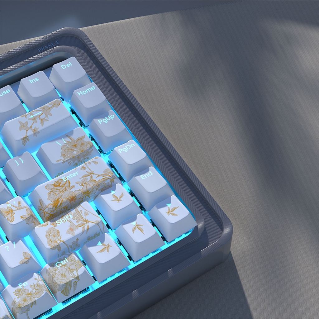 Zeiwohndc 1Set Double Shot Embroidery Backlit Keycaps for Mechanical Keyboard Keycap