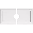 thumbnail image 2 of Ekena Millwork CMP34X17RE2-05000 5 in. ID x 11.75 in. Rectangle Architectural Grade PVC Contemporary Ceiling Medallion - 2 Piece, 2 of 4